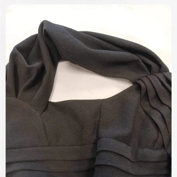 Eliza J Black Cap Sleeve  Dress Size 6 - Picture 8 of 9